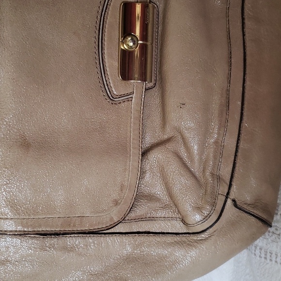 COACH Kristin Pinnacle Leather Tote in Tan Shimmer F19385 - Picture 4 of 14